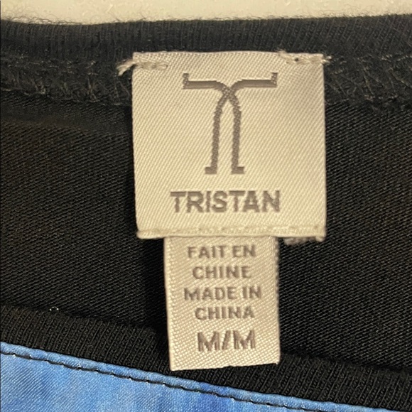 Tristan Blue and Black Abstract Blouse - Picture 7 of 9